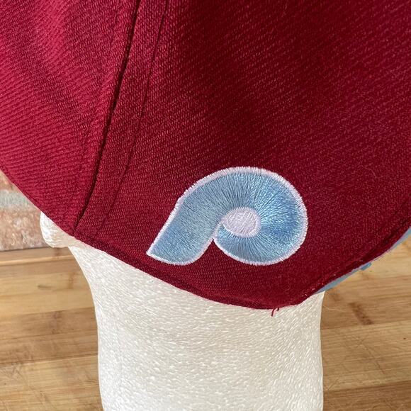 Phillies Maroon and Gray Snapback Hat - Picture 10 of 11
